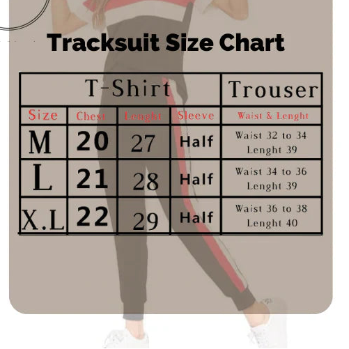 Navy Blue and White Striped Tracksuit Tape Tee & Leggings Pants Set for Women