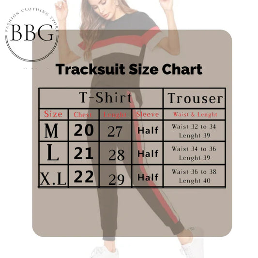 Green and White Striped Tracksuit Tape Tee & Leggings Pants Set for Women