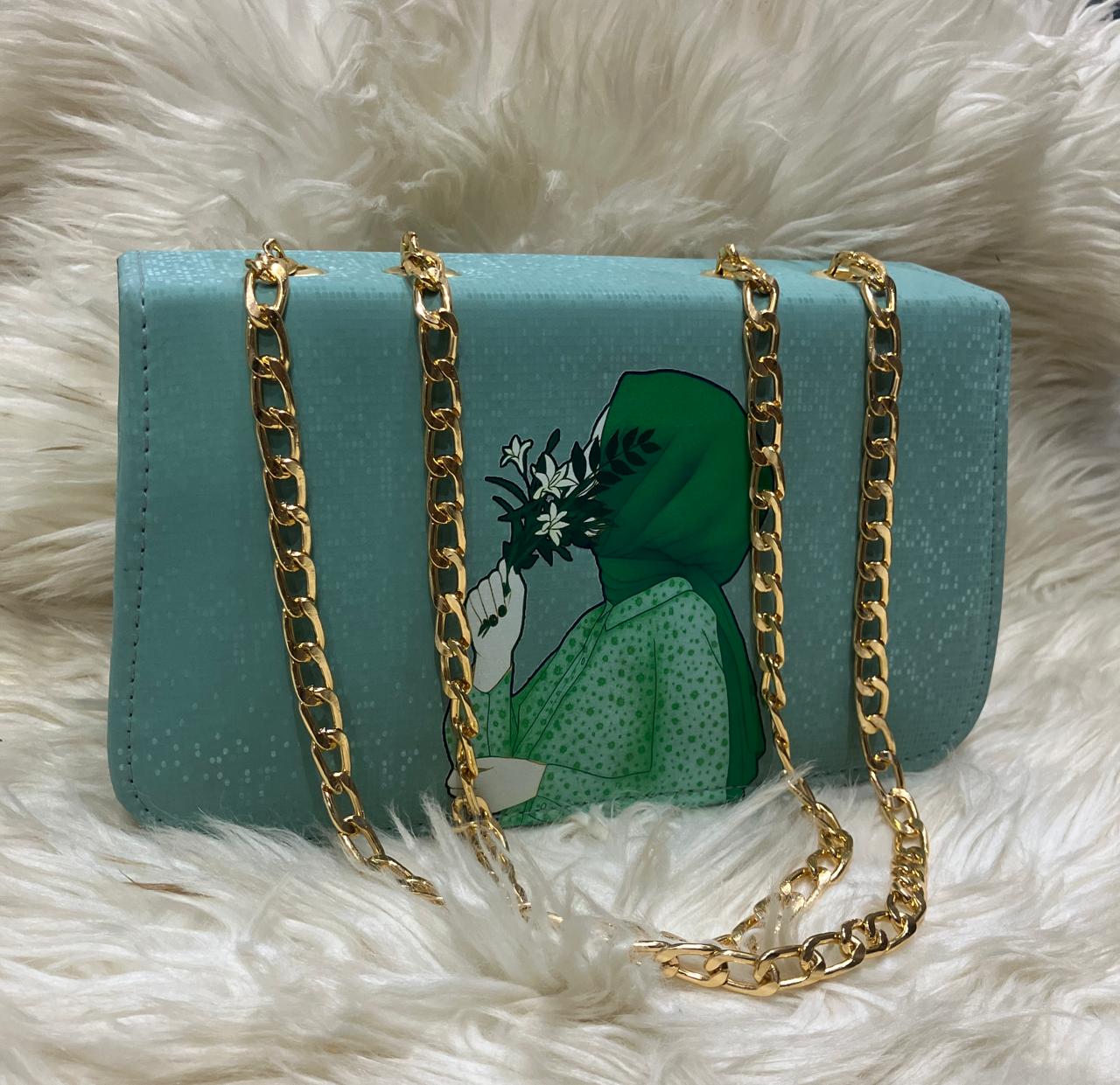 HIJABI ART CHAIN SHOULDER HAND BAGS WOMEN BAGS Bloomstyle