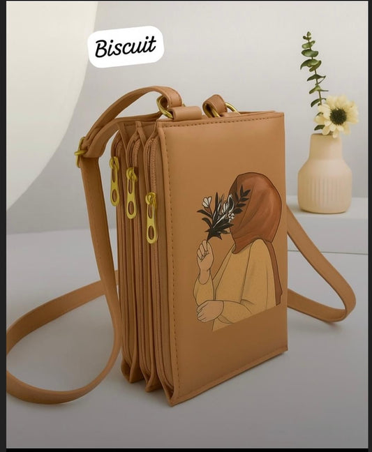 HIJABI GIRL PRINTED POUCH STYLE BAG WOMEN BAGS Bloomstyle