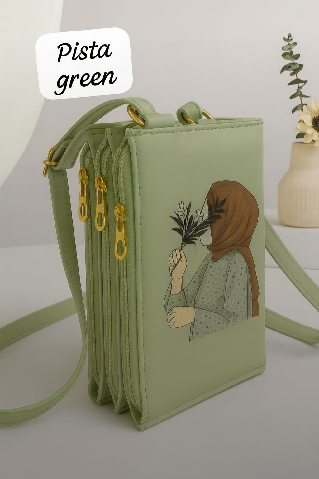 HIJABI GIRL PRINTED POUCH STYLE BAG WOMEN BAGS Bloomstyle