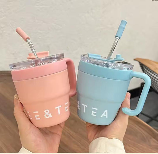 480 ml coffee cup with straw