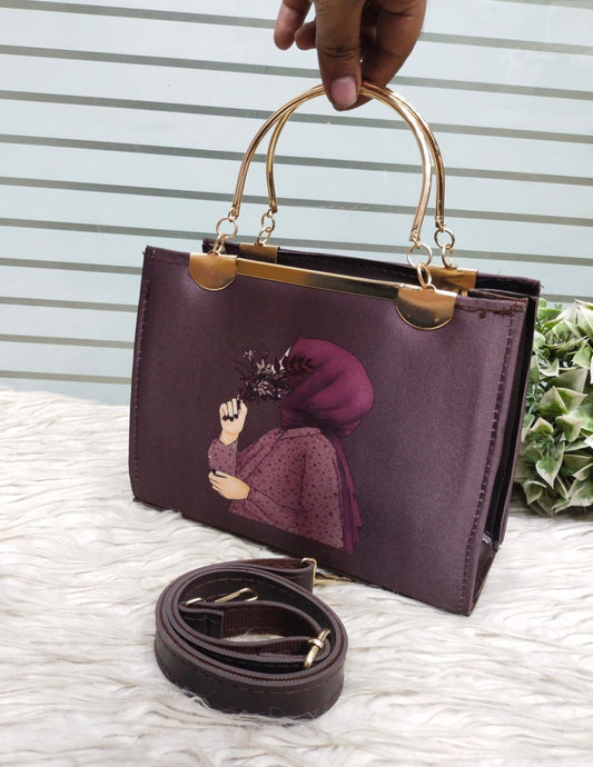 METAL HANDLE PRINTED BAG WOMEN BAGS Bloomstyle