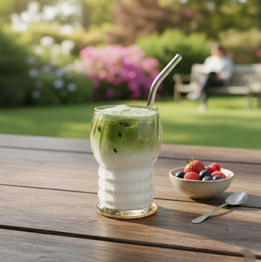 SipNSeal Ribbed Glass Tumbler