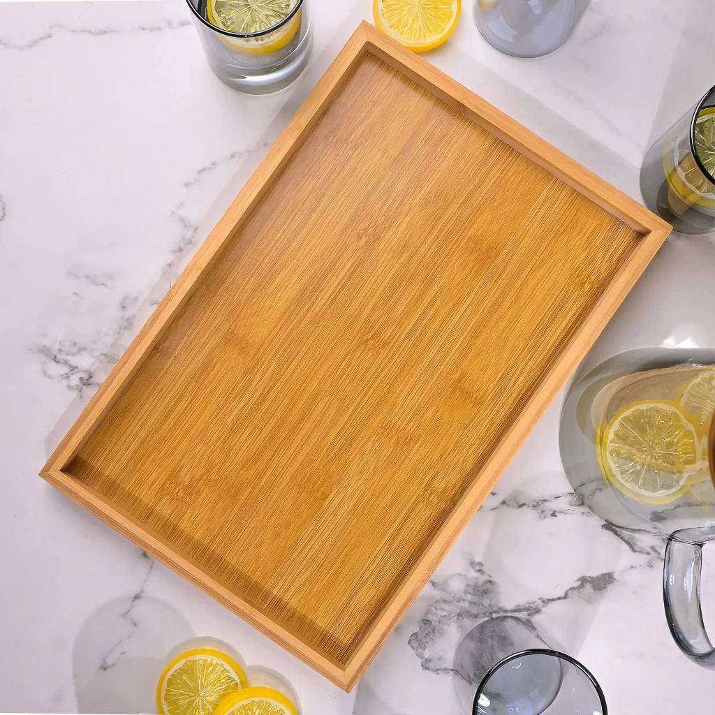 Echou 8-Pieces Pitcher & Glass Set with Bamboo Tray