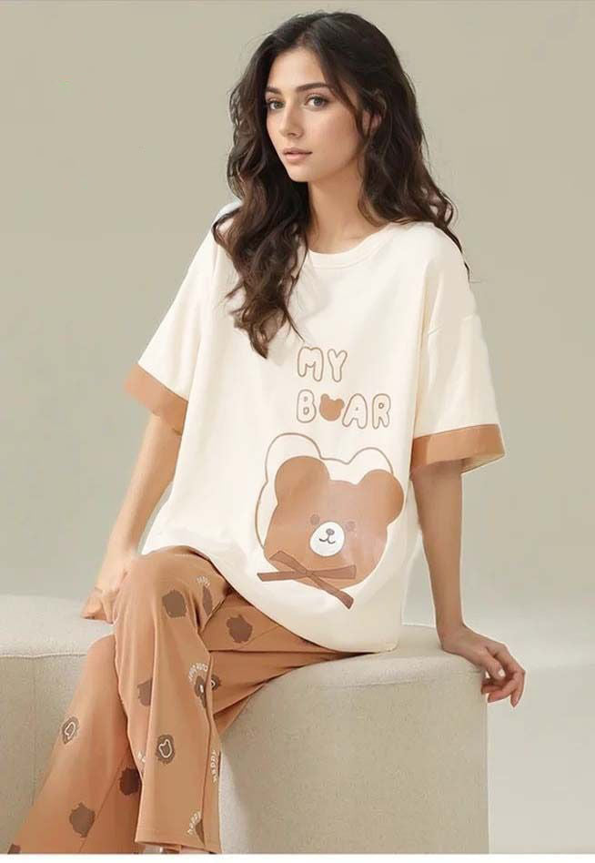 SR-MY BEAR PRINTED NIGHT SUIT Soft Cotton Bloomstyle