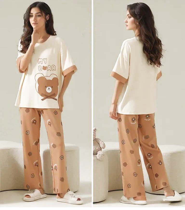 SR-MY BEAR PRINTED NIGHT SUIT Soft Cotton Bloomstyle