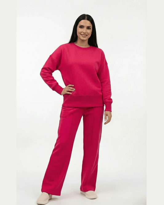 Women’s Vibrant Pink Winter Fleece Tracksuit