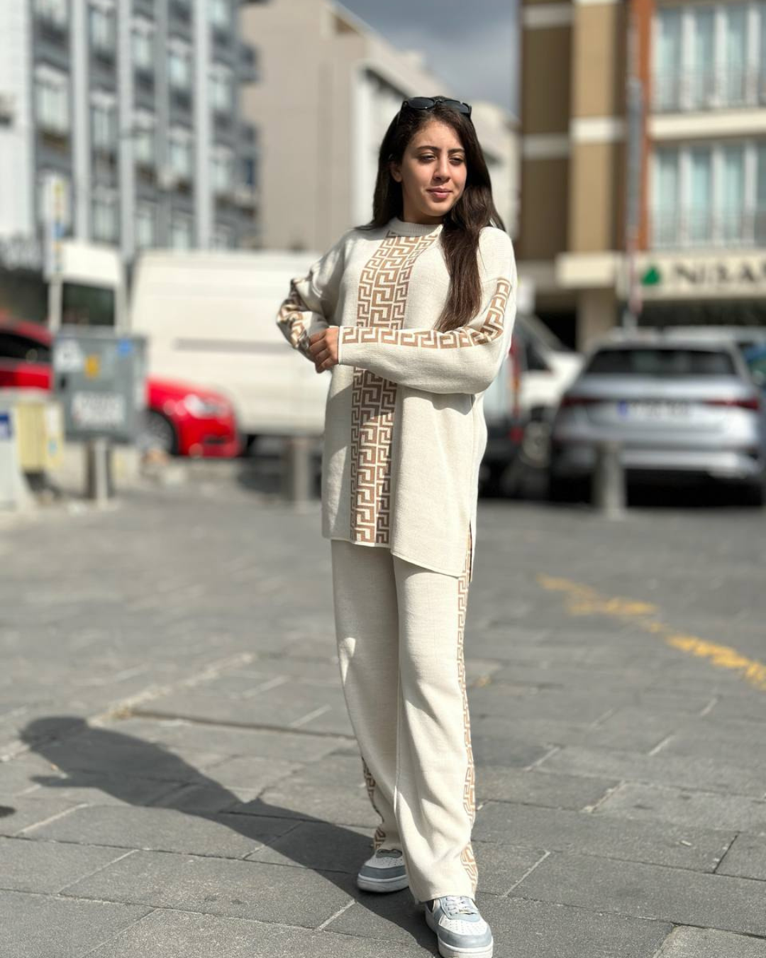 Urban Luxe Greek Co-Ord Set for Women