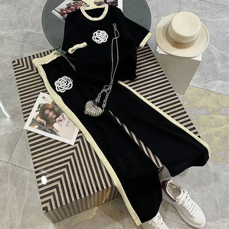 SOFT COTTON TRACKSUIT - BLACK FLOWER Soft Cotton Bloomstyle