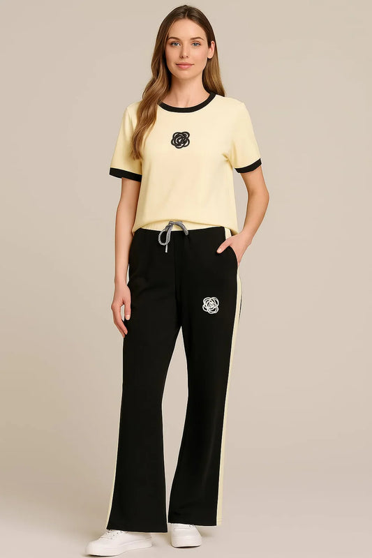 SOFT COTTON TRACKSUIT - WHITE FLOWER Soft Cotton Bloomstyle