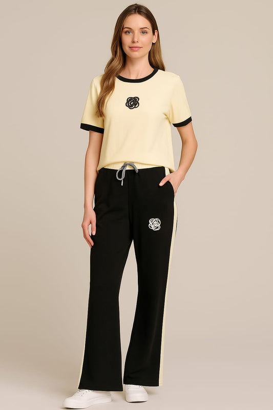 FLOWER PRINTED TRACKSUIT - OFF WHITE Track Suit Bloomstyle