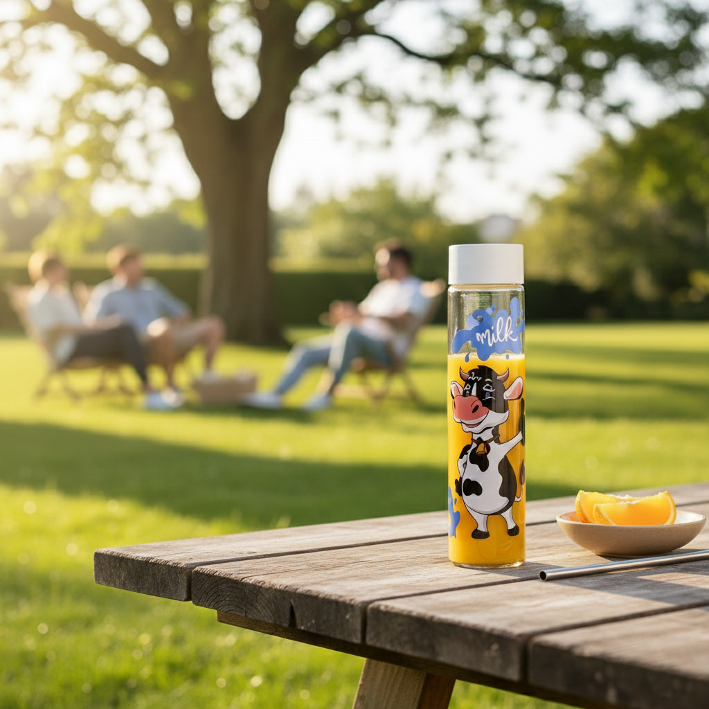 Printed Large Glass Bottle 820ML (1724) by Limon