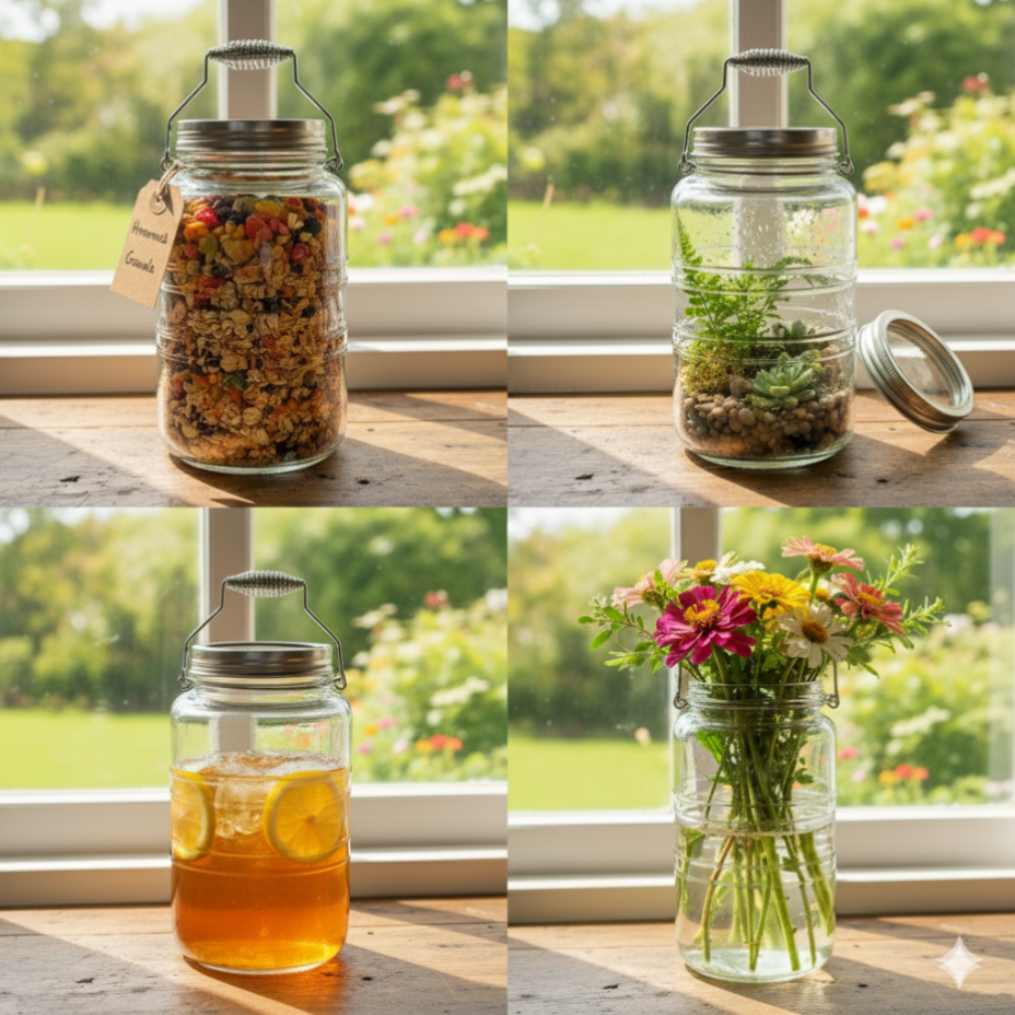 Bavaria's Glass Jar with Handle – 2200ml (11346) – by Ziba