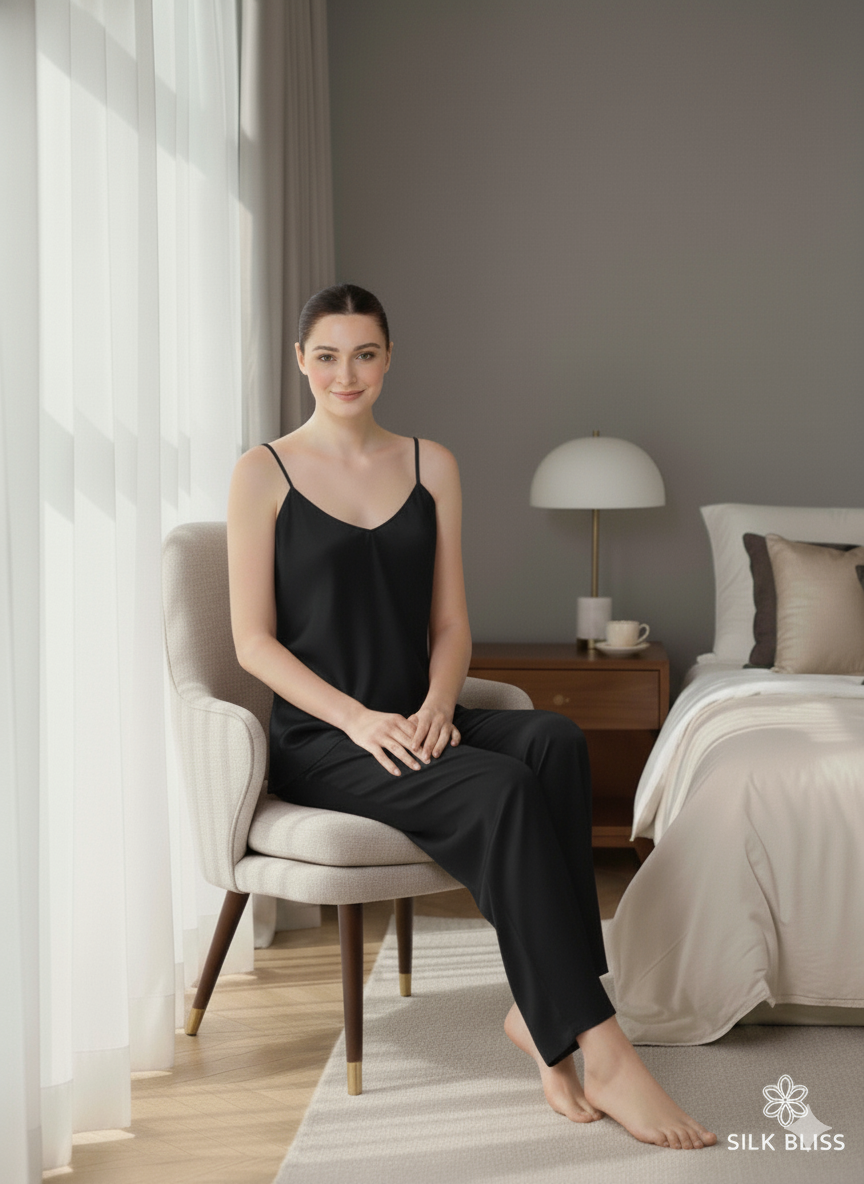 CAMI SILK - BLACK Cami Silk Bloomstyle