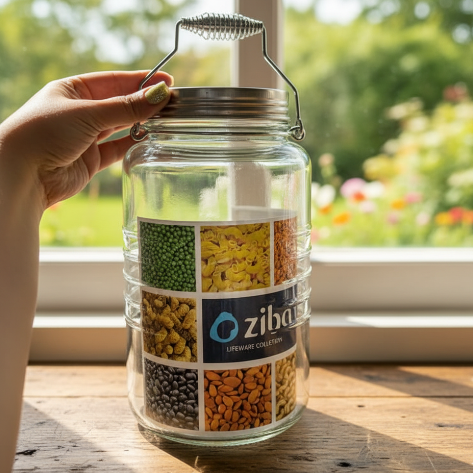 Bavaria's Glass Jar with Handle – 2200ml (11346) – by Ziba