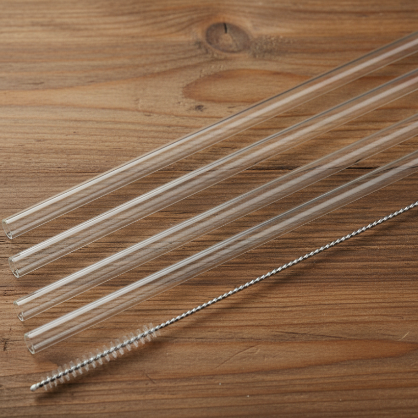 SipEase Reusable Straws (Pack of 6) with Cleaning Brush