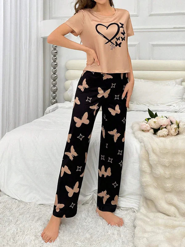 HEARTS AND BUTTERFLY NIGHT SUIT Soft Cotton Bloomstyle