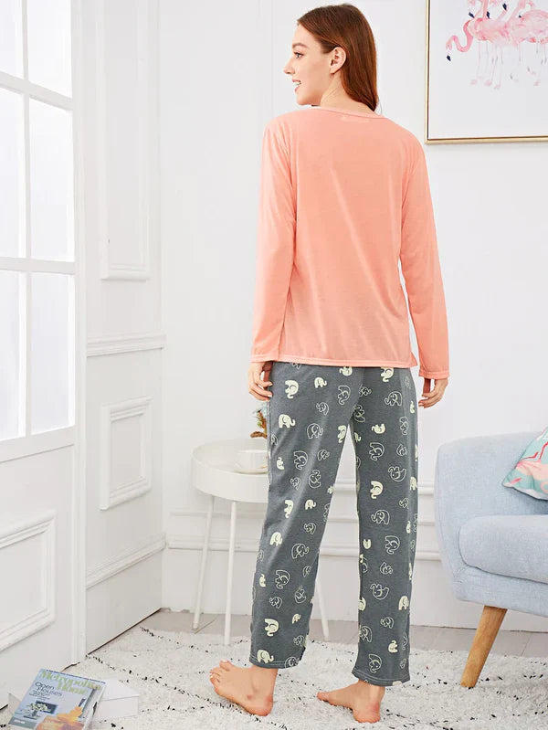 HN-HELLO TOMORROW PRINTED NIGHT SUIT Soft Cotton Bloomstyle
