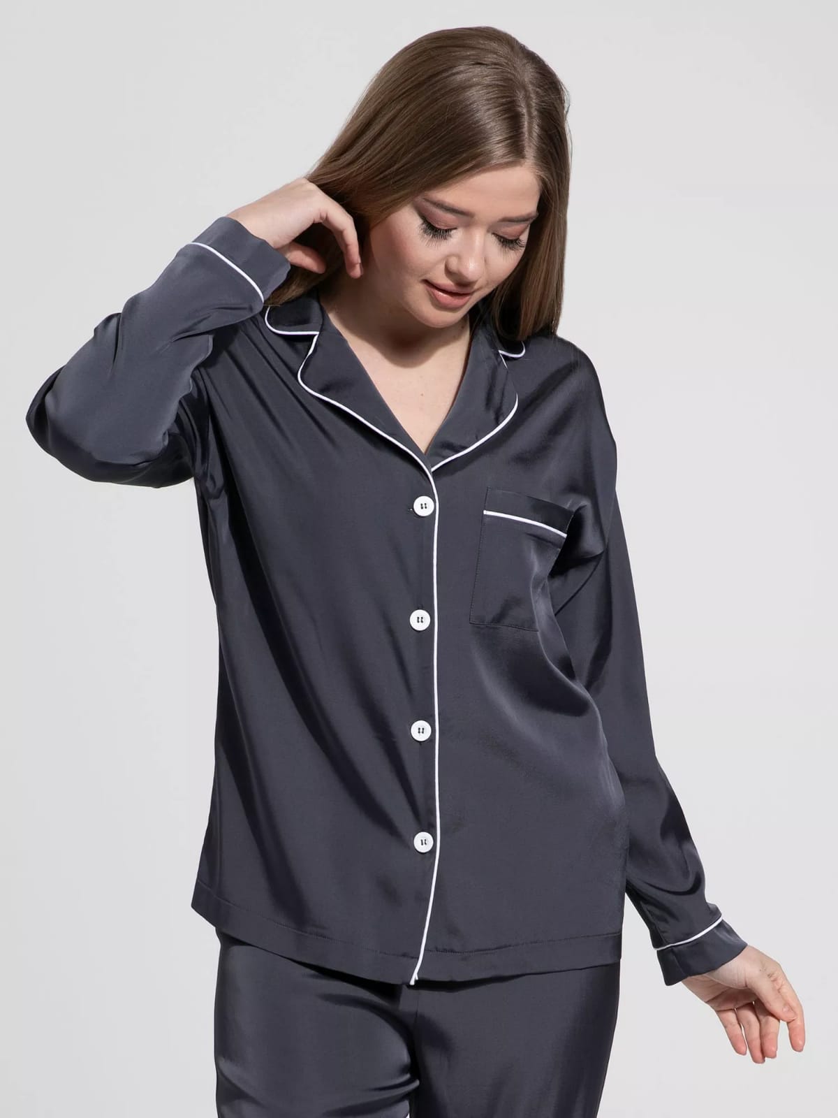 PLAIN SILK -  CHARCOAL Plain Silk Bloomstyle