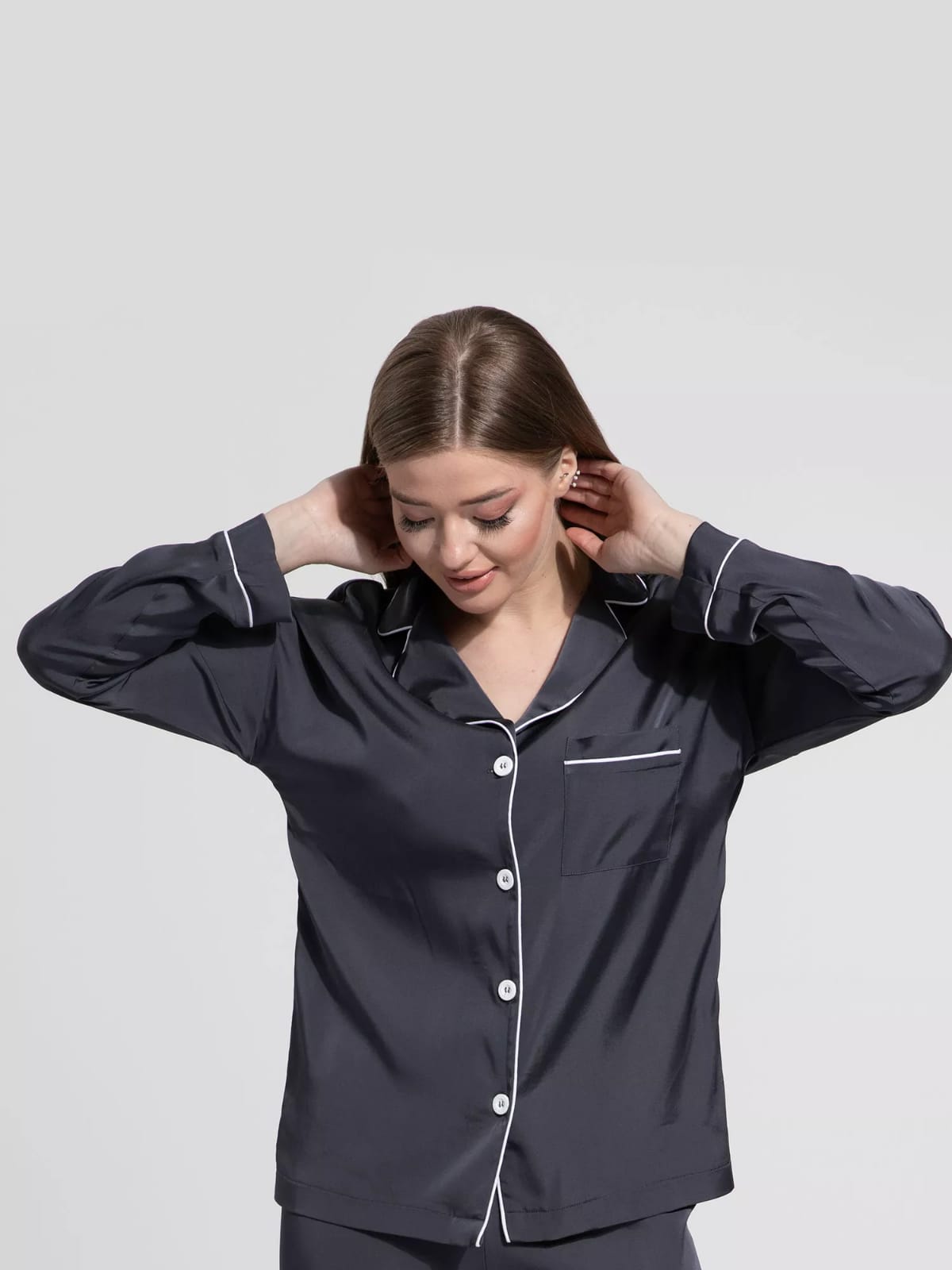 PLAIN SILK -  CHARCOAL Plain Silk Bloomstyle