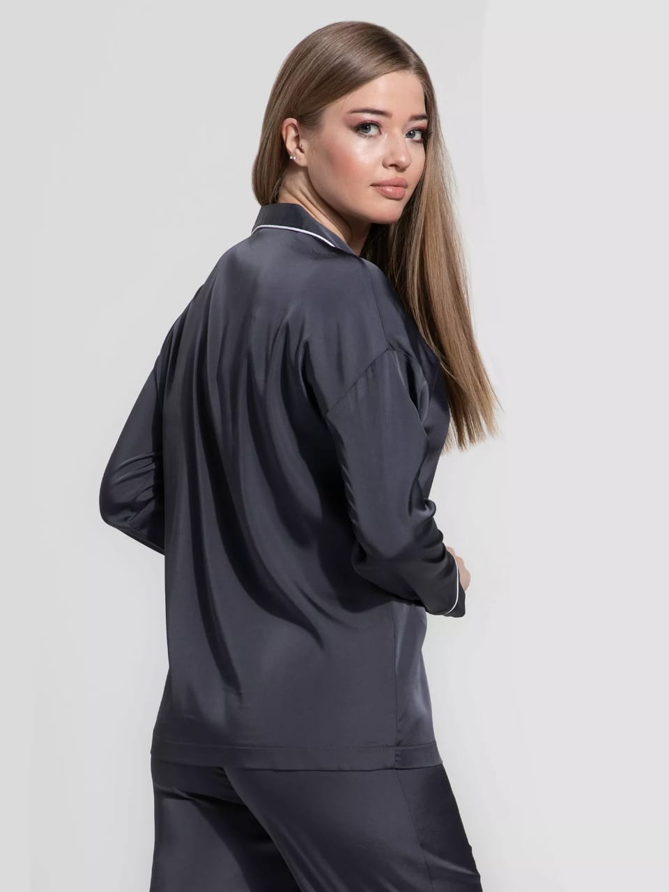 PLAIN SILK -  CHARCOAL Plain Silk Bloomstyle