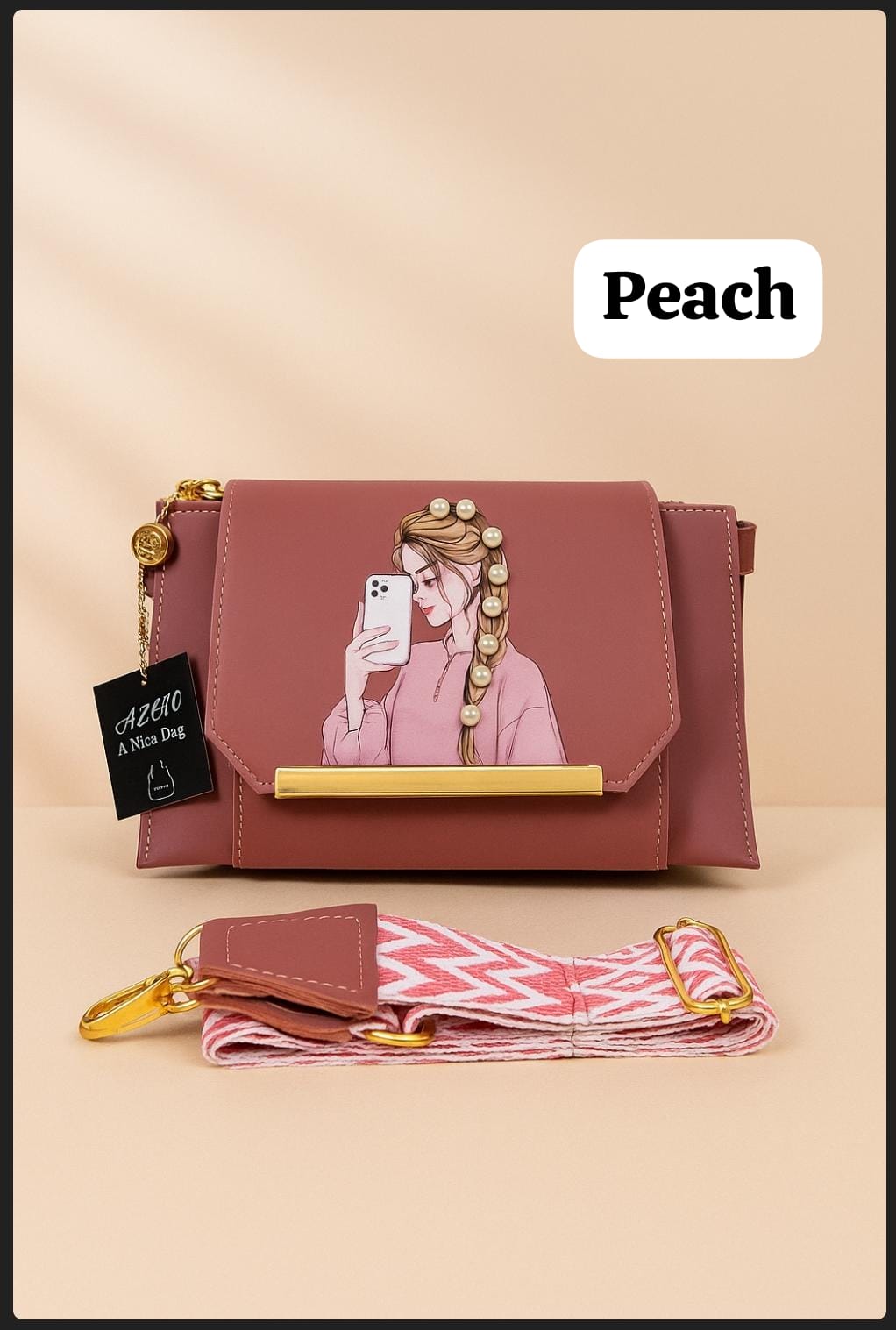 SELFIE GIRL PRINTED BAG WOMEN BAGS Bloomstyle