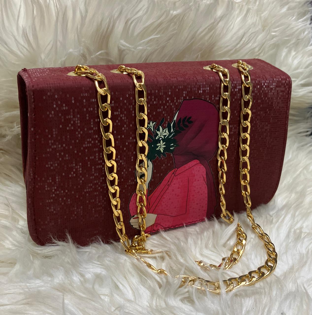 HIJABI ART CHAIN SHOULDER HAND BAGS WOMEN BAGS Bloomstyle