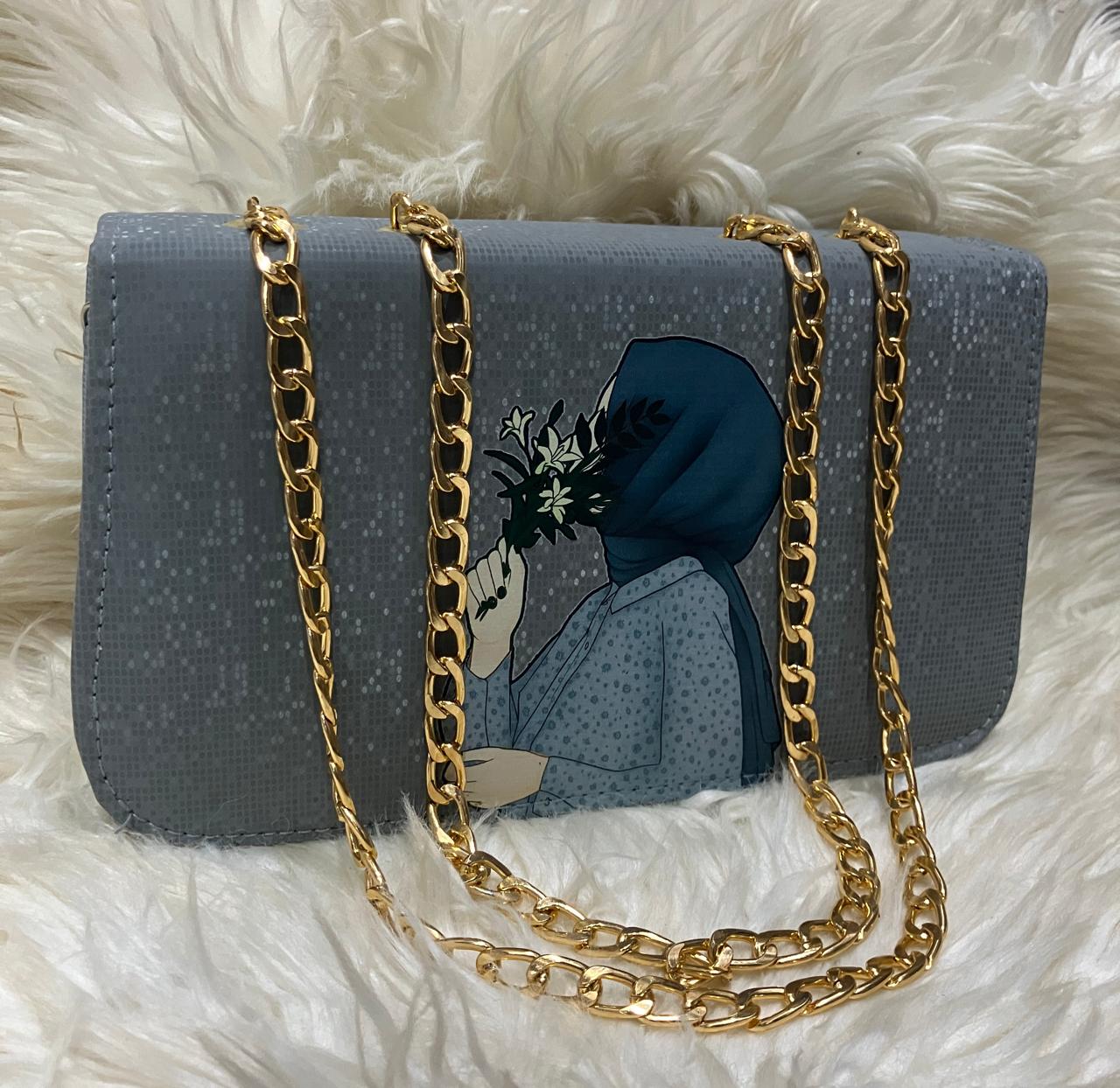HIJABI ART CHAIN SHOULDER HAND BAGS WOMEN BAGS Bloomstyle