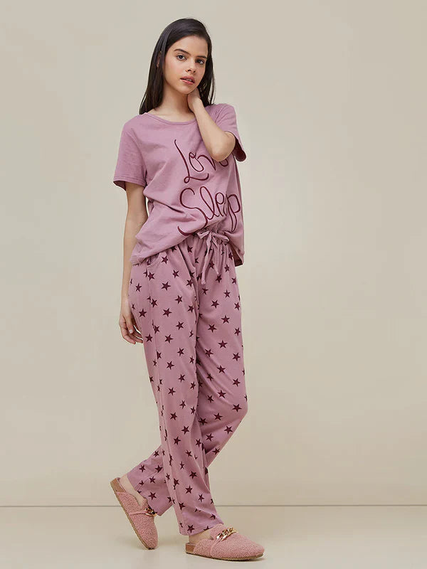 HN-LOVE SLEEP PRINTED NIGHT SUIT Soft Cotton Bloomstyle
