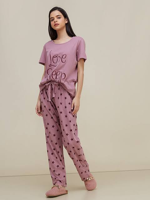 HN-LOVE SLEEP PRINTED NIGHT SUIT Soft Cotton Bloomstyle