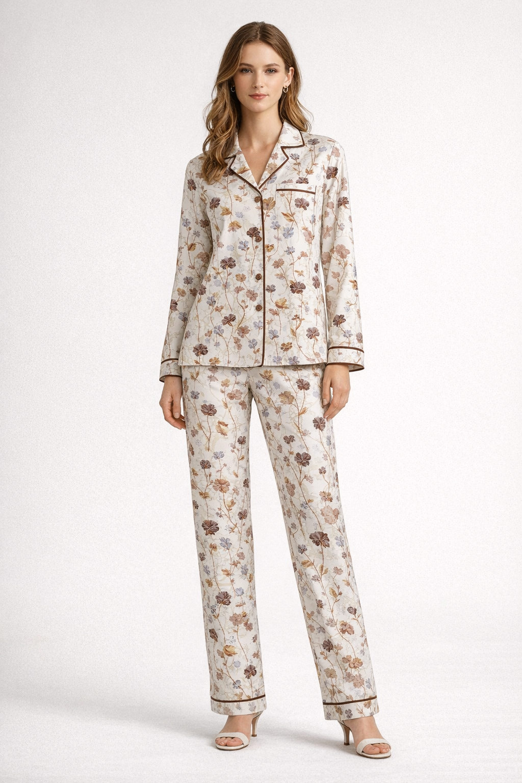Digital Printed Button Down Night Suit - PNS-011