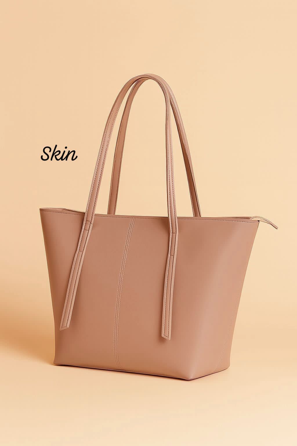 BIG SIZE CYNTHETIC TOTE BAG WOMEN BAGS Bloomstyle
