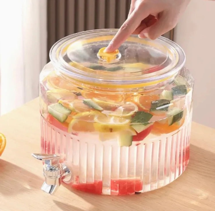 CrystalDome 5.6L Beverage Dispenser – with Faucet & Airtight Lid