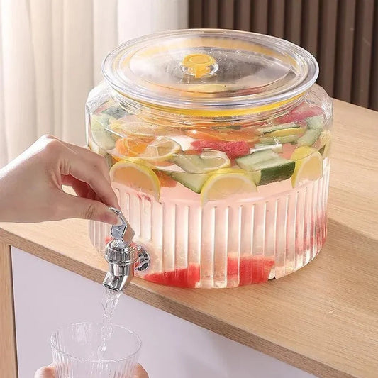 CrystalDome 5.6L Beverage Dispenser – with Faucet & Airtight Lid