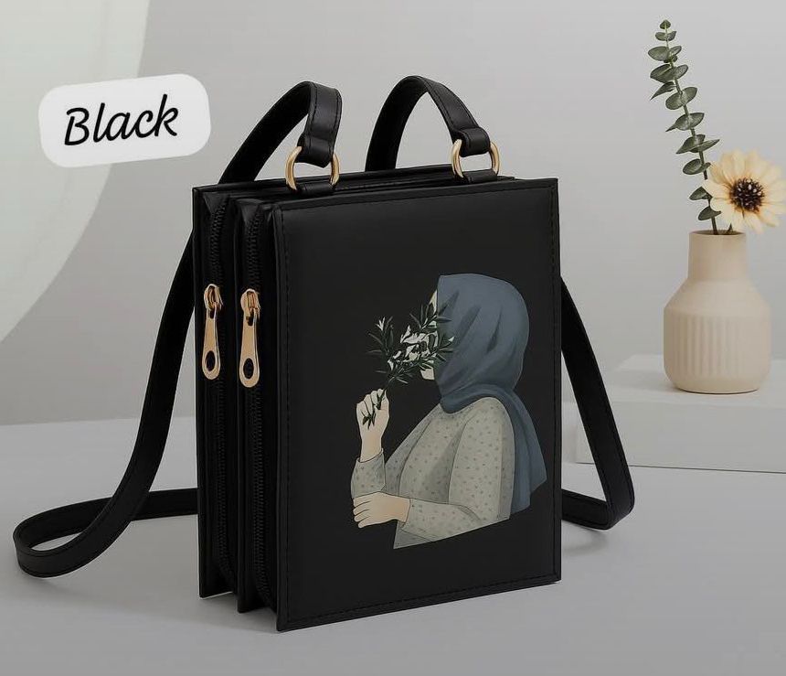 HIJABI GIRL PRINTED POUCH STYLE BAG WOMEN BAGS Bloomstyle