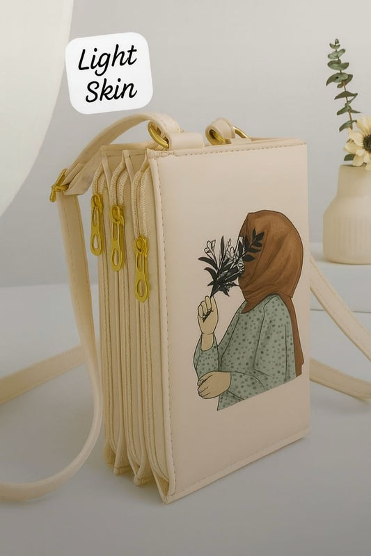 HIJABI GIRL PRINTED POUCH STYLE BAG WOMEN BAGS Bloomstyle