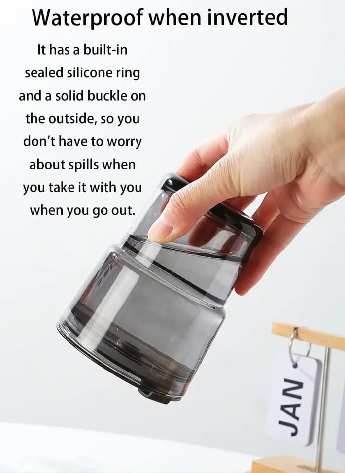 400ml Creative Amber Straw Glass Large Capacity Coffee Cup