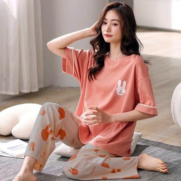 SR-CUTE BUNNY PRINTED NIGHT SUIT Soft Cotton Bloomstyle