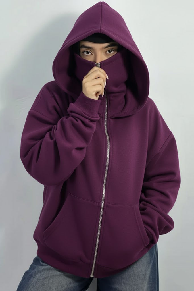 BALACLAVA NINJA HOODIE - PURPLE NINJA HOODIE - WOMEN Bloomstyle