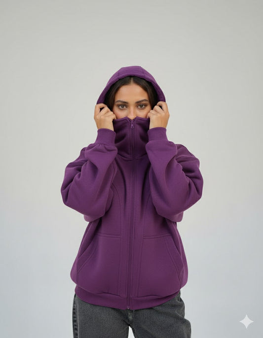 BALACLAVA NINJA HOODIE - PURPLE NINJA HOODIE - WOMEN Bloomstyle